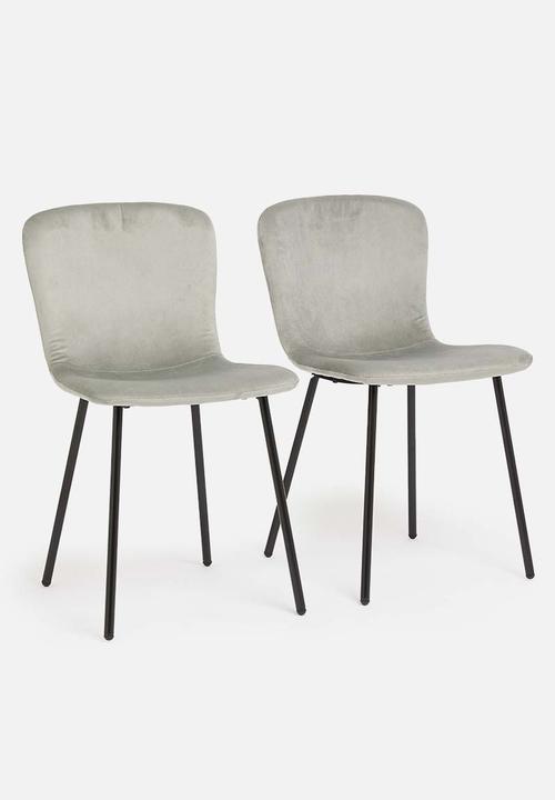 Sixth Floor - Calla dining chairs set of 2 - grey
