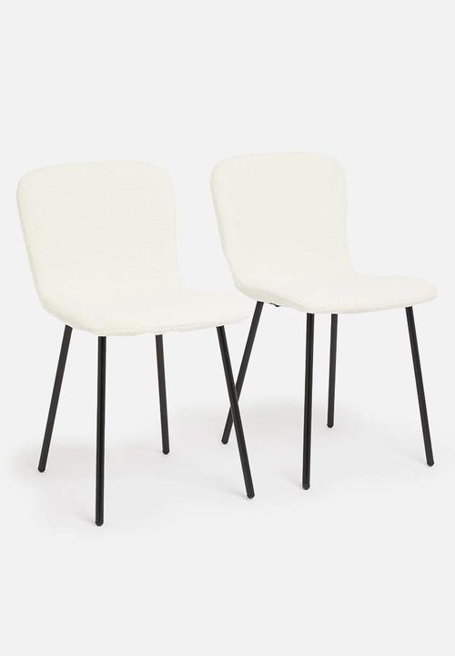 Sixth Floor - Sherpa dining chairs set of 2 - natural