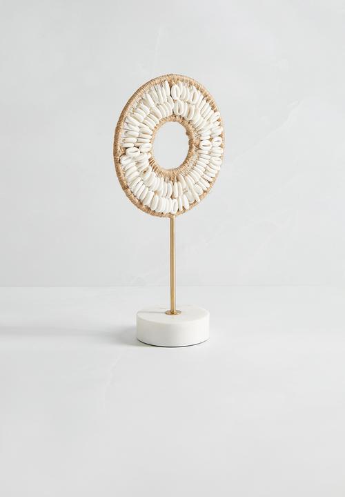 SF Collection - Shell object - white & gold