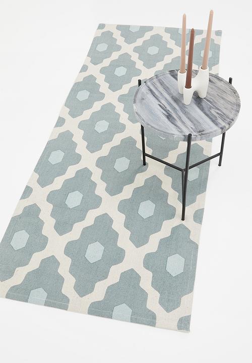 Sixth Floor - Arabesque printed runner - blue
