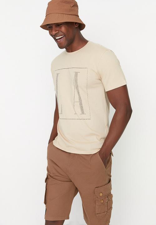 Trendyol - LA graphic t-shirt - beige
