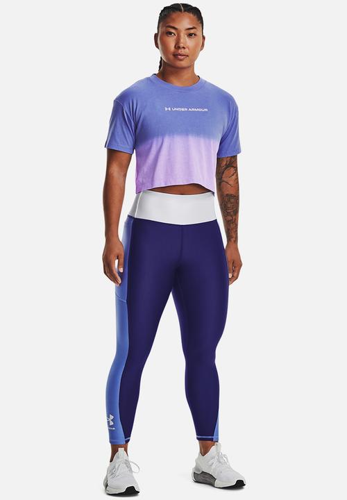 Under Armour - Armour blocked ankle legging - sonar blue/white
