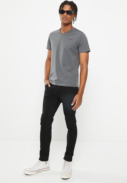 Cutty - Spice basic v-neck t-shirt - charcoal