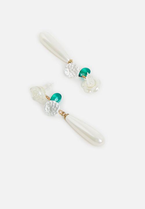 Superbalist - Faux pearl drop earrings - multi