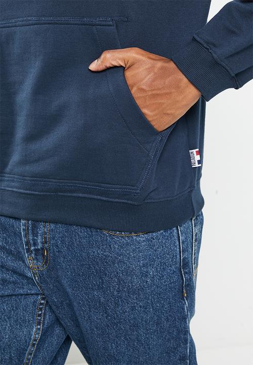 Palladium - Wax embossed crew fleece - navy