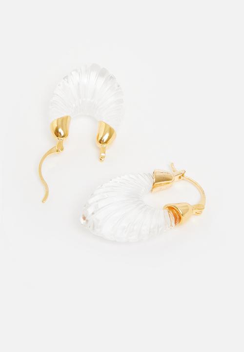 Superbalist - Freya hoop earrings - clear