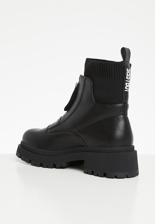 SISSY BOY - Walk the talk sock boot - black