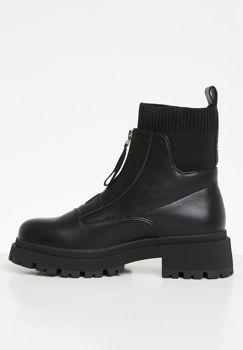 SISSY BOY - Walk the talk sock boot - black