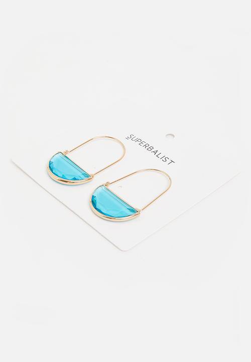 Superbalist - Evie hoop earrings - blue