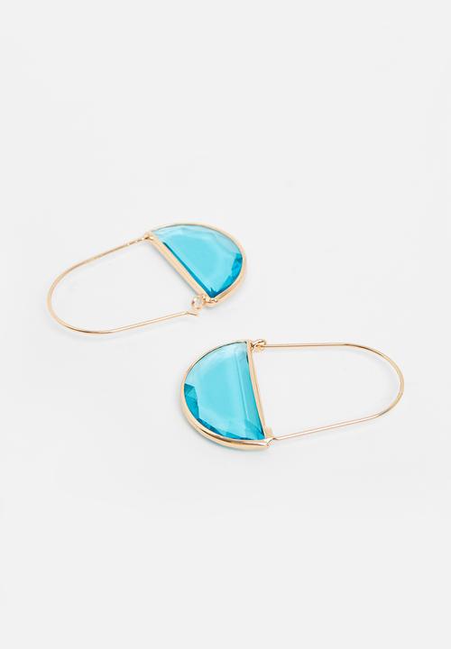 Superbalist - Evie hoop earrings - blue