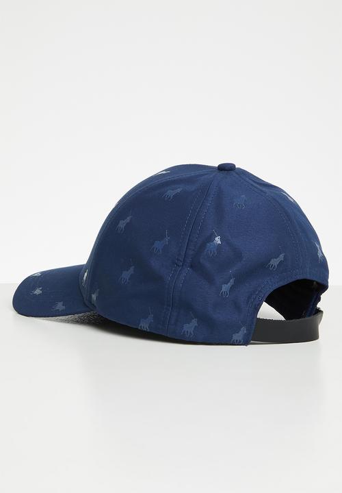 POLO - 6 Panel monogram peak - blue