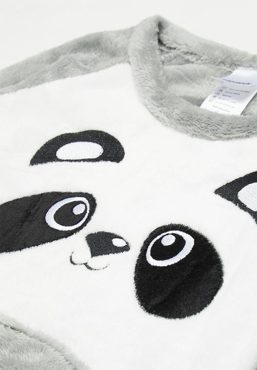 Pop Candy - Boys panda pj set - grey and white