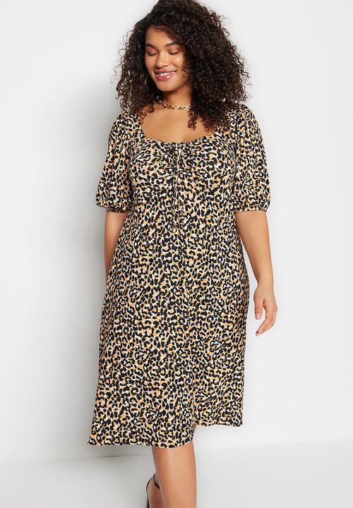 Trendyol - Plus leopard shift dress - animal
