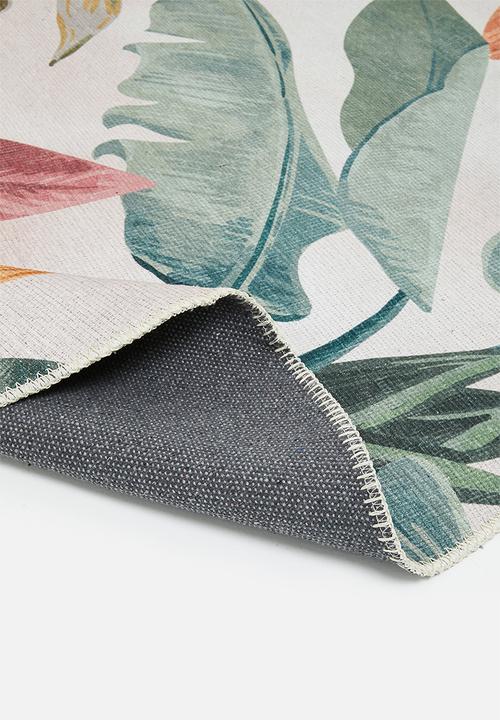 Hertex Fabrics - Jungle foliage round rug - multi