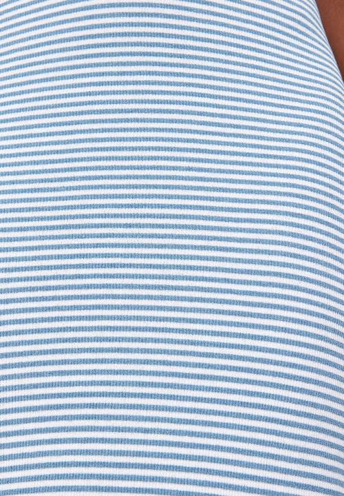 Trendyol - High-neck sleeveless bodycon dress - blue stripe