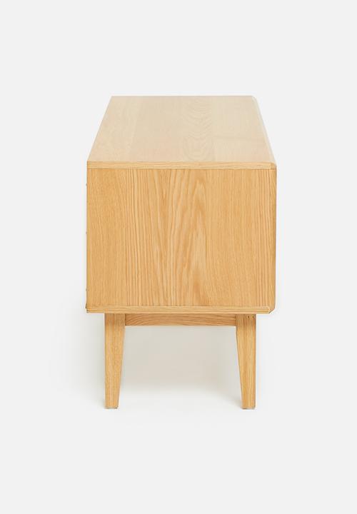 SF Collection - Abbon wide media unit - textured oak