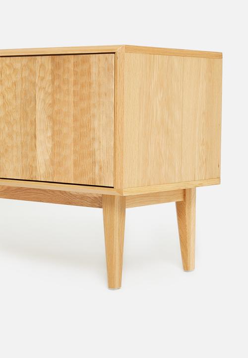SF Collection - Abbon wide media unit - textured oak