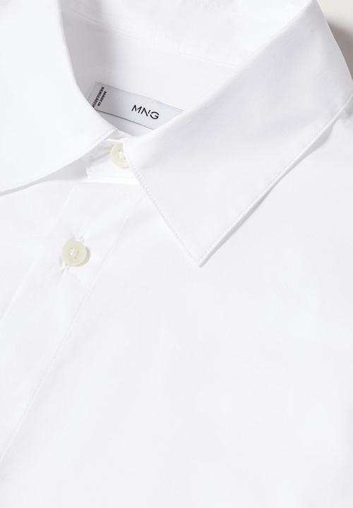 MANGO - Shirt tulle - white