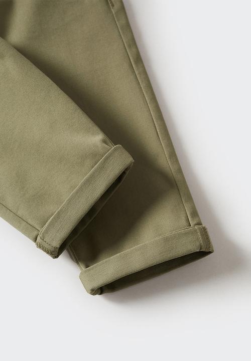 MANGO - Trousers chino - khaki