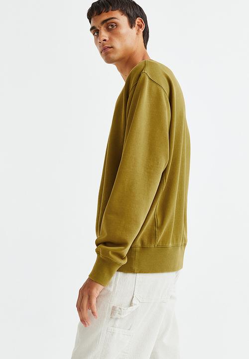 H&M - Oversized fit cotton sweatshirt - olive green
