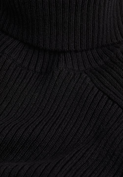 H&M - Polo-neck jumper muscle fit - black