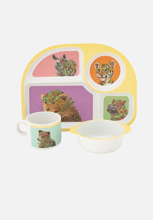 Wildplanet 3 piece dinner set - yellow