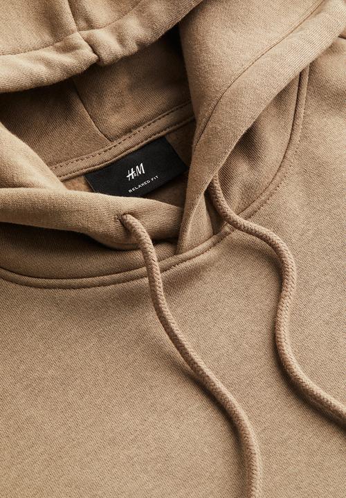H&M - Relaxed fit printed hoodie - dark beige/graduates