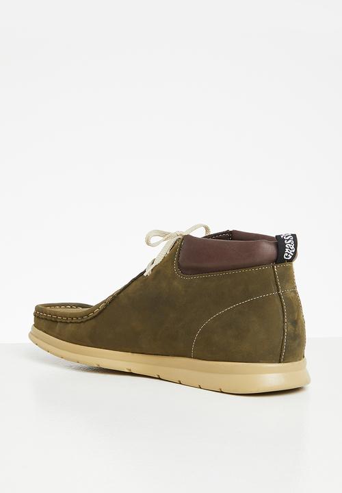 Grasshoppers - Ventura leather ankle boot - olive