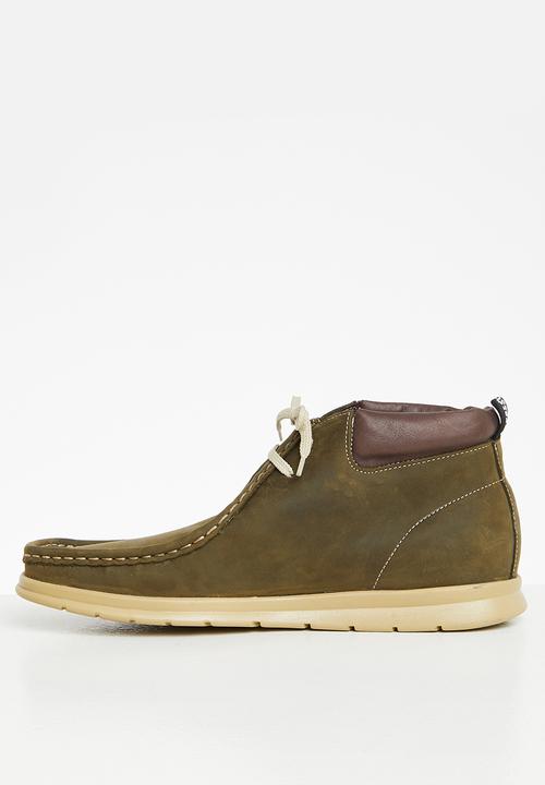 Grasshoppers - Ventura leather ankle boot - olive