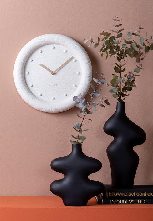 Present Time - Swirls organic vase - black