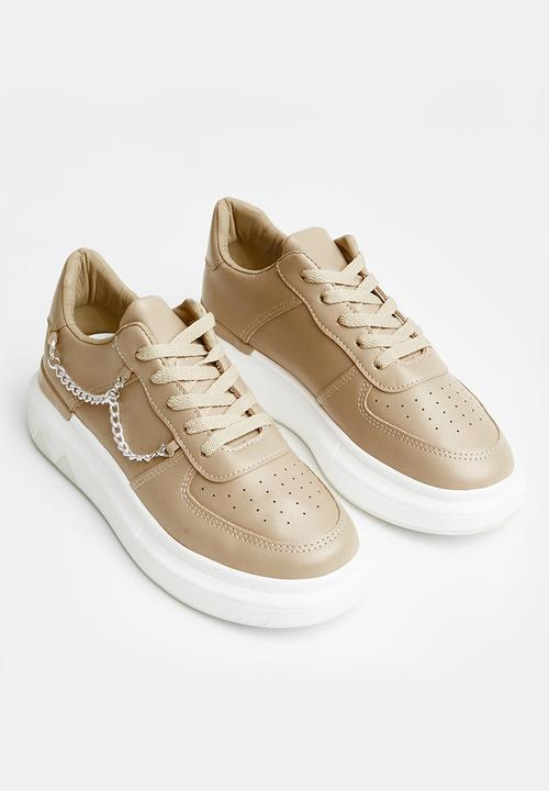 Jada - Chain detail sneaker - beige
