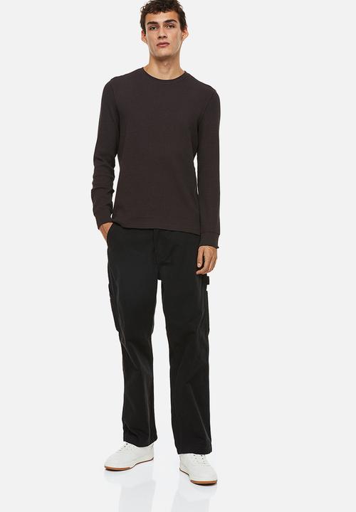 H&M - Jersey top slim fit - dark brown