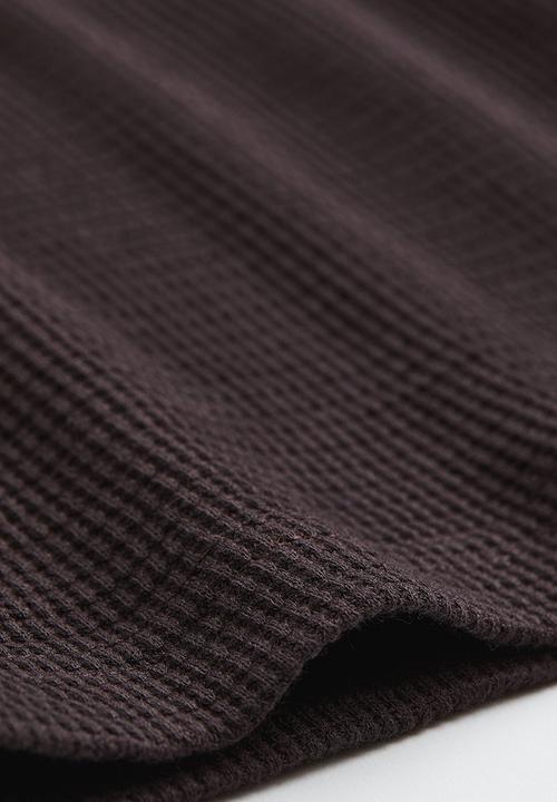 H&M - Jersey top slim fit - dark brown