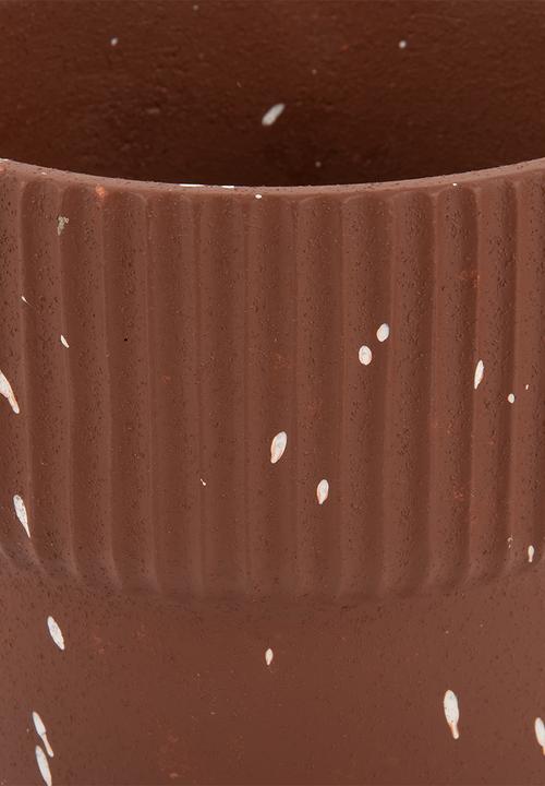 Present Time - Plant Pot Speckles Cap Cement
