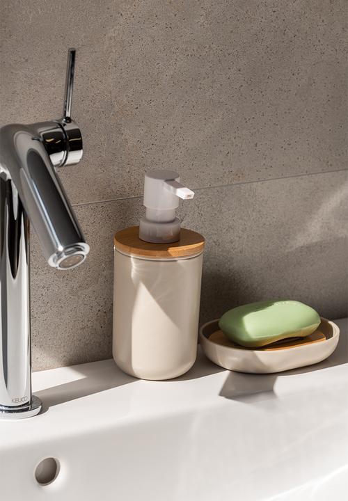 Present Time - Descent bathroom set - warm grey