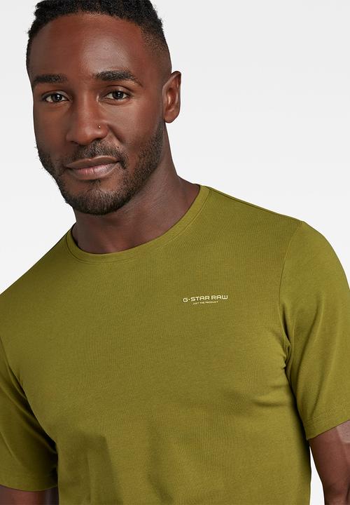 G-STAR - Slim base r t short sleeve compact stretch jersey o - avocado