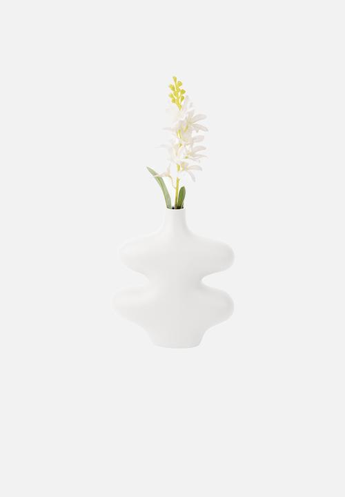 Present Time - Curves organic small vase - white