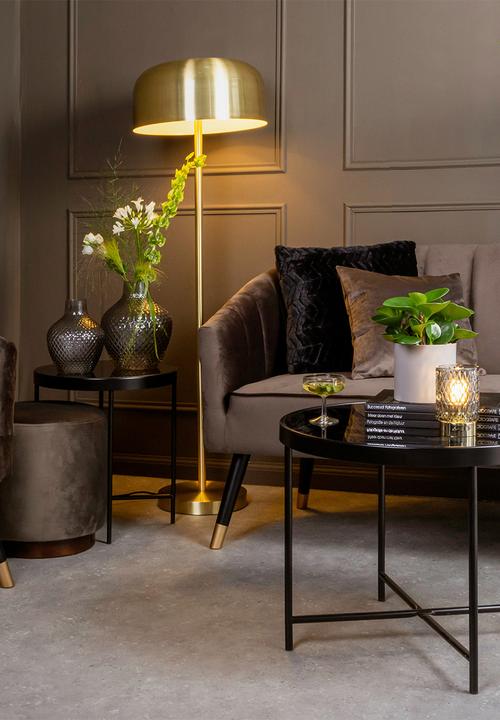 Present Time - Floor lamp capa metal matt - brushed gold