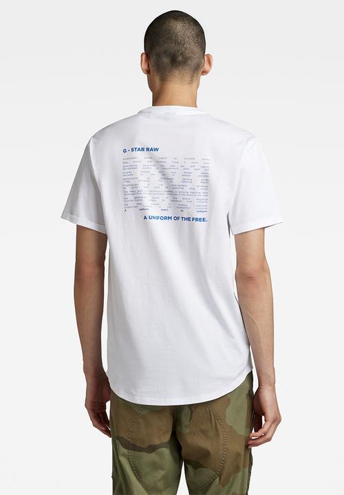 G-STAR - Lash back text r t - white