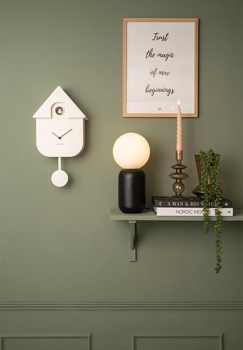 Present Time - Table Lamp Gala iron black w. glass ball