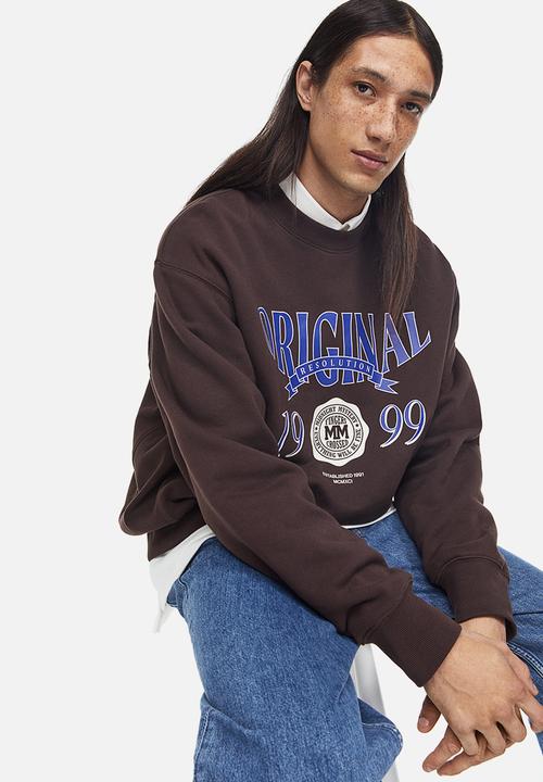 H&M - Oversized fit printed sweatshirt - brown/original resolution