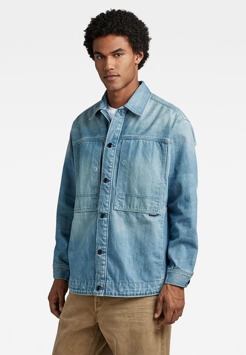 G-STAR - Us navy shanorak quasar seagreen denim - antique faded moonlit ocean