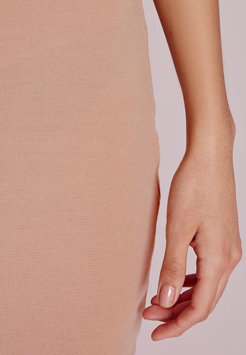 Missguided - Ponte Curve Hem Mini Skirt