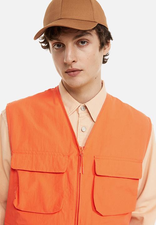 H&M - Relaxed fit nylon cargo gilet - orange