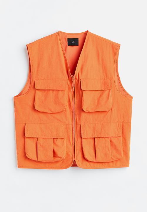 H&M - Relaxed fit nylon cargo gilet - orange