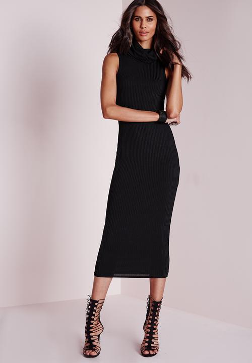 roll neck sleeveless dress