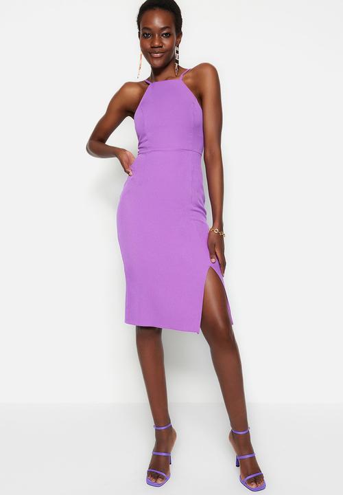 princess polly baby blue dress Bodycon Mock Neck Midi Dress in Wildflowers & Honey – Krush Kandy main image 1