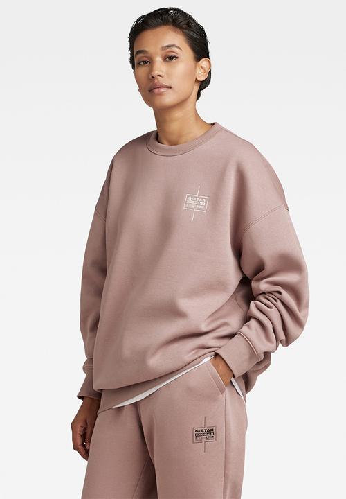G-STAR - Unisex core loose r sw pacior sweat r - chocolate berry