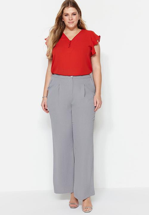 Trendyol - Plus formal trousers - grey