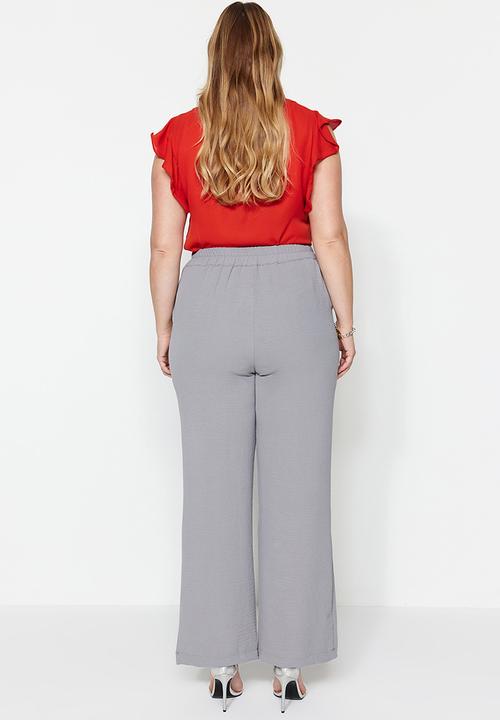 Trendyol - Plus formal trousers - grey